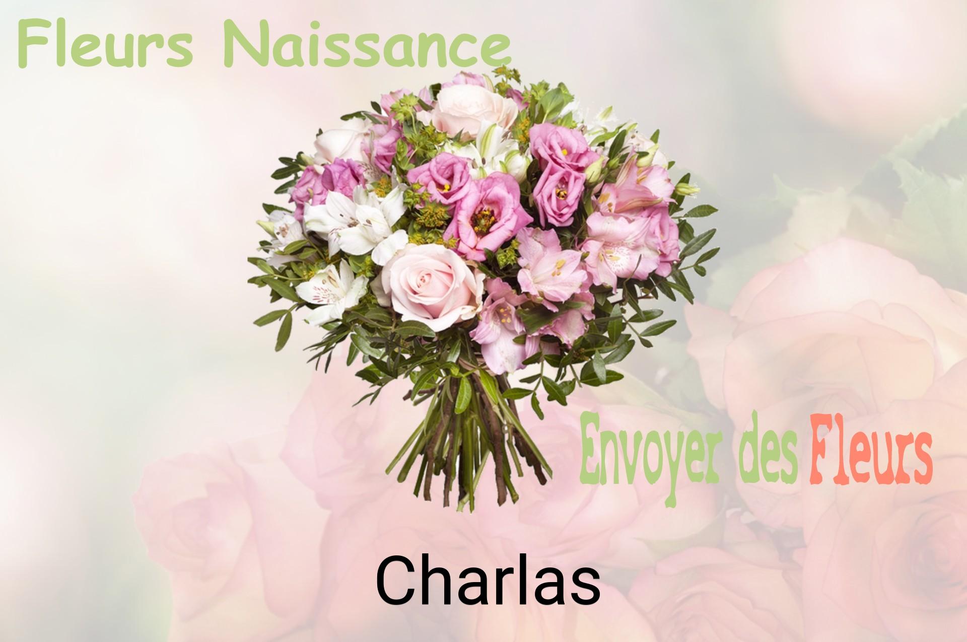 Bouquet de fleurs de naissance livré à Charlas